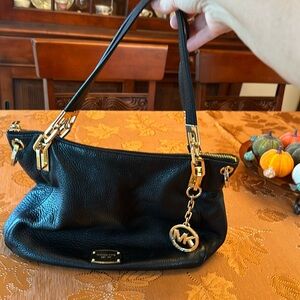 Michael Kors black bag with Gold Accents